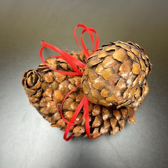 Vtg Handmade Decorative Pinecone Duck Figurine Rustic Folk Art Cabin Retro Lodge - Picture 4 of 15